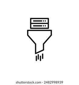Data filtering icon logo sign vector outline