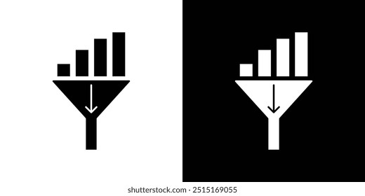 Icono de filtrado de datos Conjunto de símbolos de esquema