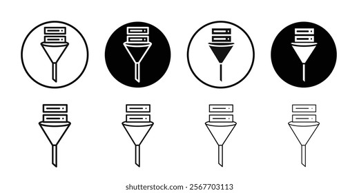 Data filtering icon Symbol mark in filled style