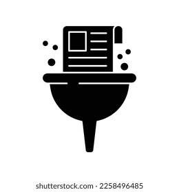 Data Filtering icon in vector. isolated on white background