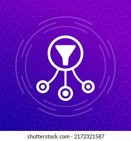 Data filtering icon for web and apps