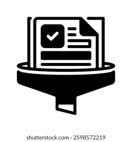 Data Filtering line icon. linear style sign for mobile concept and web design. Outline vector icon. Symbol, logo illustration. Vector graphic