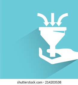 data filtering, data transfer through a secure filter, blue background