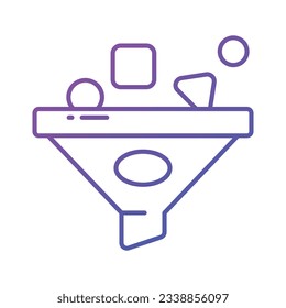 Data filtering vector design in trendy style, concept icon of data extraction