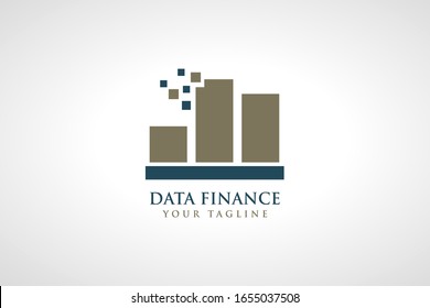 Financiación de datos. Plantilla de logotipo de lujo