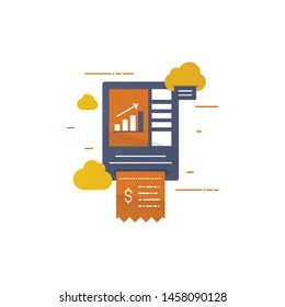 data financial icon. business concept design. flat style