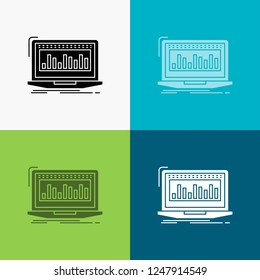 Data, financial, index, monitoring, stock Icon Over Various Background. glyph style design, designed for web and app. Eps 10 vector illustration