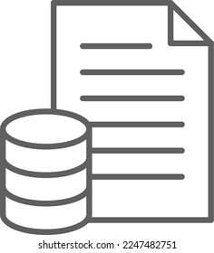 DATA Fintech icono de inicio con estilo de contorno negro