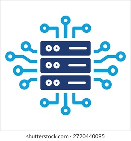 Data Flat Blue Icon Style