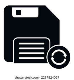 Data floppy disk icon simple vector. Digital file. Backup storage