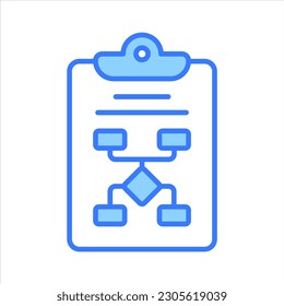 Data flow chart icon, algorithm vector in editable style, business planning