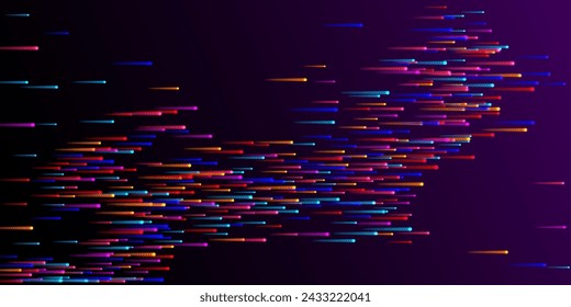 Data flow digital technology vector background graphic design. Artificial intelligence dynamic concept. Big data graph. Quantum space. Dafa flow statistic analysis 3d visuzlization. Information stream