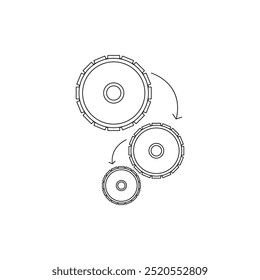Icono de flujo de datos Ilustración de Plantilla de Vector Diseño de logotipo