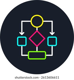 Data Flow Line Multi Colour Circle