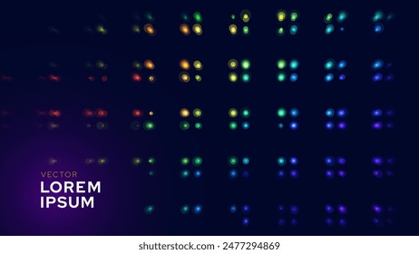 Data Flow Particles Wave with Trendy Text Box Design. Big Data Visualization Particles for Tech or Science Event Flyers, Posters, Banners, Merch. Vector Illustration.