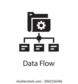 Data flow Solid Icon Design illustration. Web Analytics Symbol on White background EPS 10 File