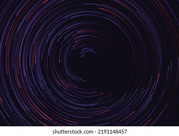 Data flow technology connection. Abstract radial vortex circular trail background. Vector background