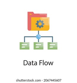 Data flow vector flat Icon Design illustration. Web Analytics Symbol on White background EPS 10 File