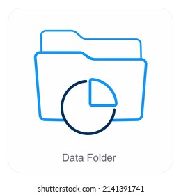 Data Folder Folder Icon Concept Stock Vector (Royalty Free) 2141391741 ...
