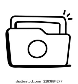 Data folder icon in sketchy doodle design 