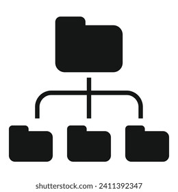 Data folder scheme icon simple vector. Manage content filter. Strain flow