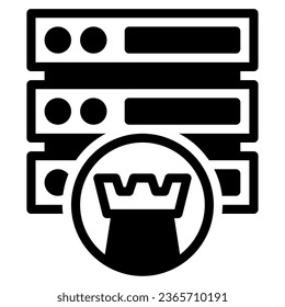 Icono de ilustración de objeto de fortaleza de datos