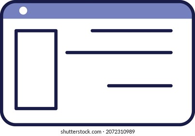 Data frame. Information box icon. Interface element