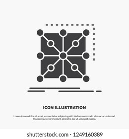 Data, framework, App, cluster, complex Icon. glyph vector gray symbol for UI and UX, website or mobile application