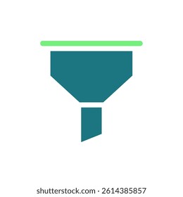Data Funnel Concept Green and Teal Color Design