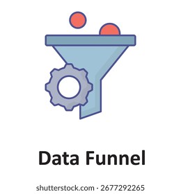 Data funnel Vector Icon which can easily modify or edit


