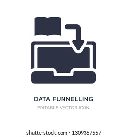 data funnelling icon on white background. Simple element illustration from Education concept. data funnelling icon symbol design.