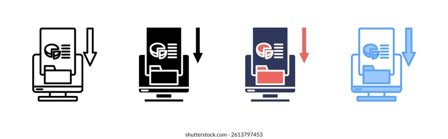 Data Gathering Icon Element For Design And Vector