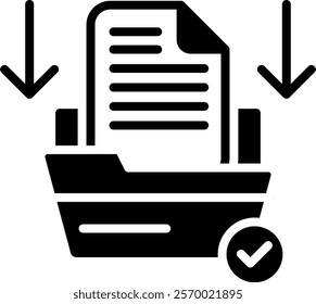 Data Gathering Icon Glyph Vector Illustration