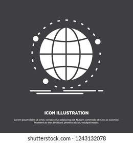 Data, global, internet, network, web Icon. glyph vector symbol for UI and UX, website or mobile application