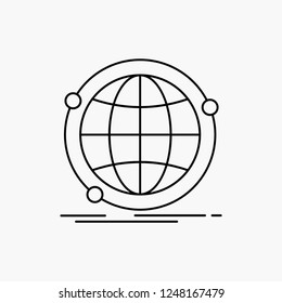 Data, global, internet, network, web Line Icon. Vector isolated illustration