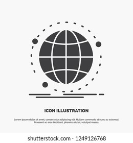 Data, global, internet, network, web Icon. glyph vector gray symbol for UI and UX, website or mobile application