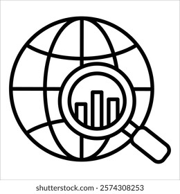 Data Globe Icon Element For Design