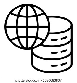 Data Globe Icon Element For Design