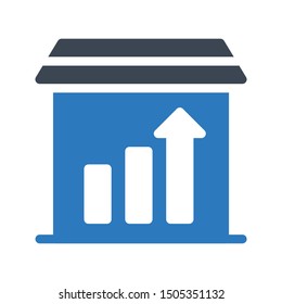 data glyph color vector icon