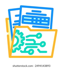 data governance business process color icon vector. data governance business process sign. isolated symbol illustration