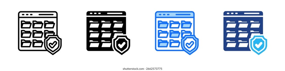 Data Governance Icon Set Multiple Style Collection