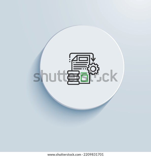 Data Governance Icon Vector Design Stock Vector Royalty Free Shutterstock