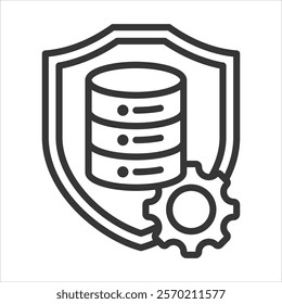 Data governance icon vector illustration outline