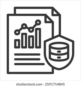 Data Governance Outline Icon Vector Illustration