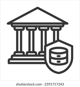 Data Governance Outline Icon Vector Illustration