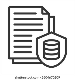 Data Governance Outline Icon Vector Illustration
