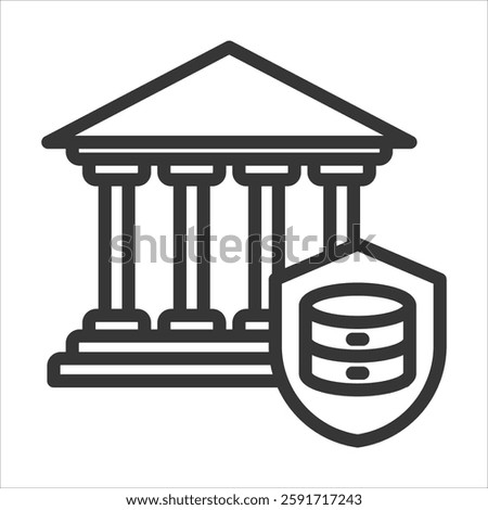 Data Governance Outline Icon Vector Illustration