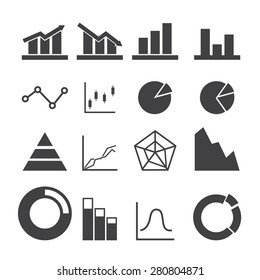 data graph icon set