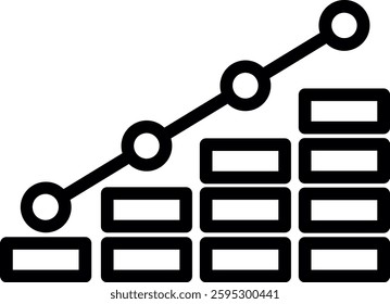 Data Graph Outline Icon Design