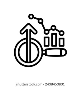 Data Growth icon in vector. Logotype